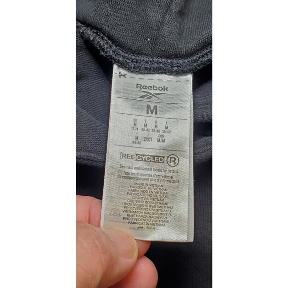 Reebok Women's Sz M Lux 24k Gold Fleece Sweatshirt Hoodie Winter C12-9 - Picture 7 of 10